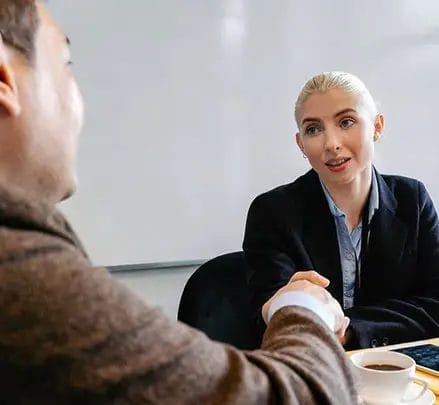 Professional handshake during a business meeting